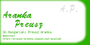 aranka preusz business card